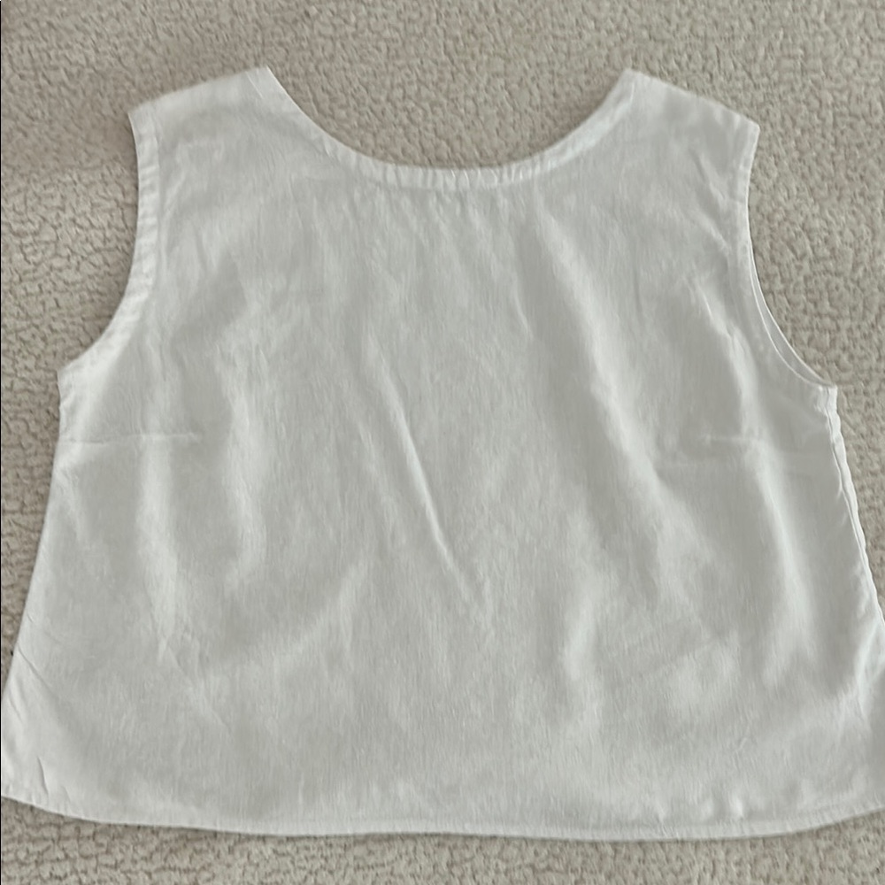 Sleeveless Linen Blouse Size XL